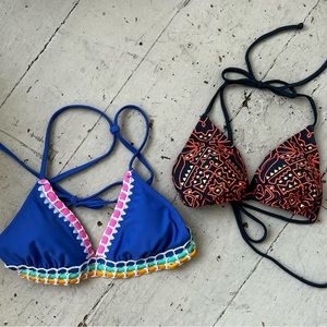 Xhilaration Bohemian Lot of 2 Colorful Bikini Tops